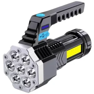 Outdoor Portable USB Rechargeable LED Flashlight with COB Side Light ( default, Standard ).