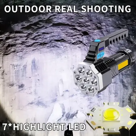 l5e5rvno6hfwqwwwp4xo3fa8ef5bqzl4rmfewxbz.webp Outdoor Portable USB Rechargeable LED Flashlight with COB Side Light ( default, Standard ).