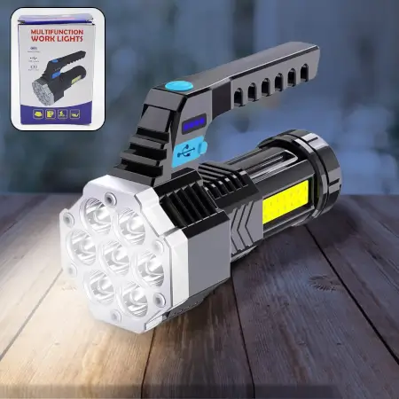 vr2mhnzqxrejacvssxd22oalvtk5i4hhamxdvbo9.webp Outdoor Portable USB Rechargeable LED Flashlight with COB Side Light ( default, Standard ).